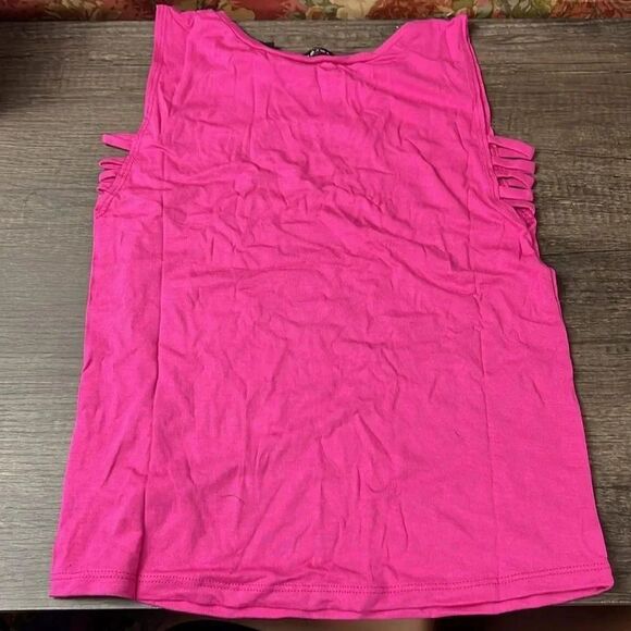 Zara Terez Hot Pink Slitted Pit Sleeveless Streetwear Tank Top Coverup Small - Picture 6 of 6